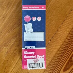 Adams Pink Money Receipt Book Set